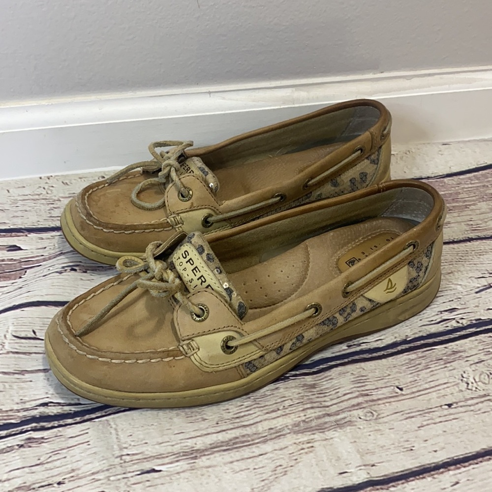 Cheetah print boat shoes